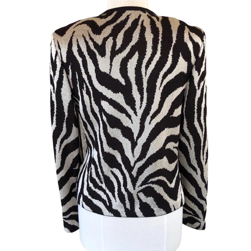 St. John Collection Brown & Gold Blazer & Brown Santana Knit Set - Picture 5 of 10